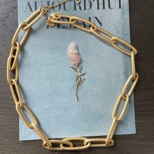 Madewell - Gold color chunky link necklace 16 inch with adjustable 3 level close